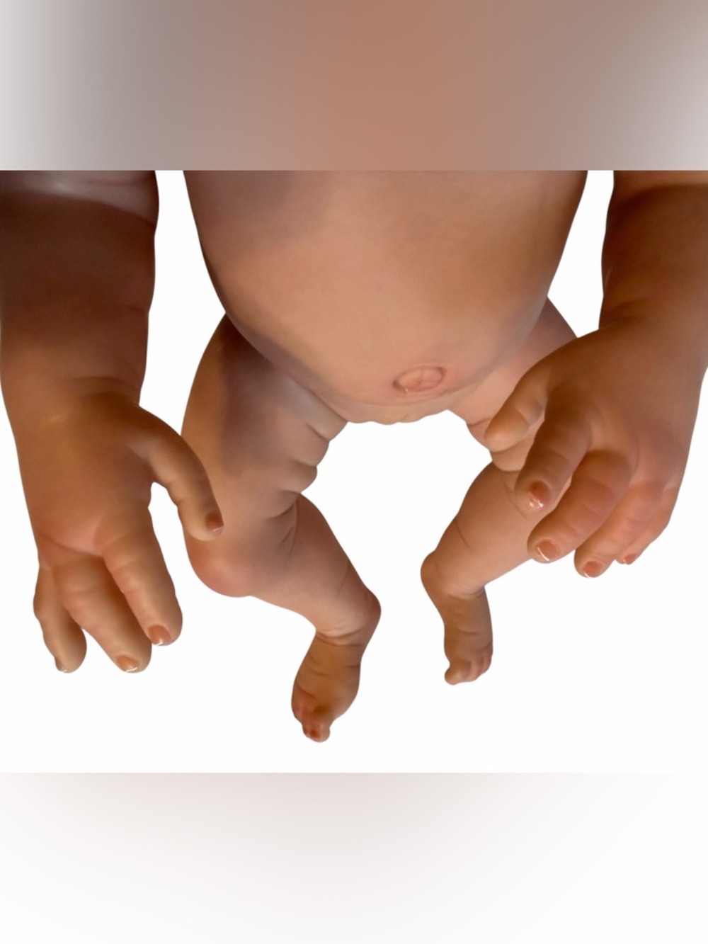 18” Anatomically Correct Silicone Sweet Girl Baby Doll with Magnetic Pacifiers - Picture 6 of 15
